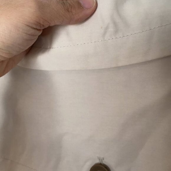 Addition Elle Women Ivory Short Double Breasted Trench Coat Jacket Plus Size X - Picture 14 of 16